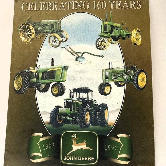 VINTAGE 1997 JOHN DEER METAL SIGN EUC - Picture 1 of 9